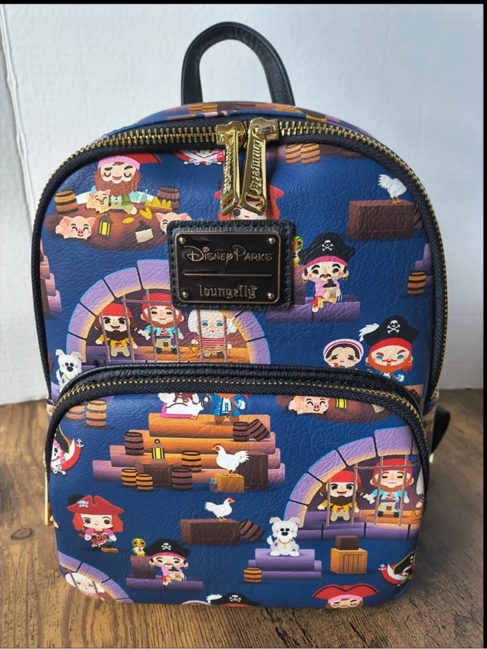 Loungefly Kids Pirate Scene Navy Mini Backpack